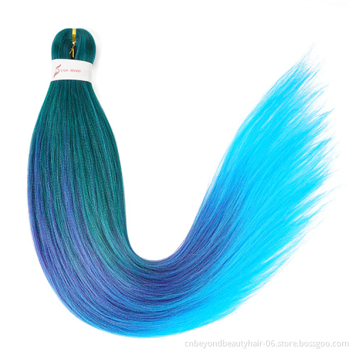 wholesale Jumbo yaki hair pre stretched braiding hair pre tipped twisted ombre crochet pre stretched braiding hair Braid